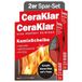 abrazo CeraKlar Haardglasreiniger, 4 stuks, 2 x 2 stuks, krasvrij, chemicaliënvrij, haardglasreiniger, haardreiniger