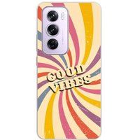 Oppo Siliconen hoesje - Compatibel met Oppo Reno 12 Pro - ontwerp good vibes