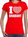 Bellatio Decorations Shoppartners Bv Rood I love Brabant - T-shirt - Dames - Maat L