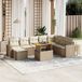 Maison Exclusive - Ensemble de jardin pour le jardin, 9 pièces, avec coussins, beige, en polyrotin