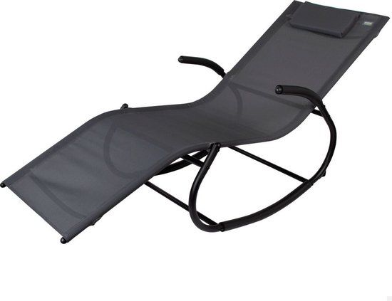 Aktive Loungestoel - 172 x 75 x 53 cm - Zwart