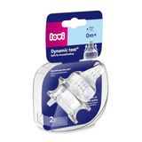LOVI Dynamische speen voor voeding MINI, 0 maanden+, BPA-vrij, SUPERvent ontluchtingssysteem, 2 stuks