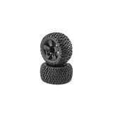 ECX ECX43013 FR/R Tire, Prmnt,Blk Wheel (2): 1/10 2wd/4wd Ruckus, Multi