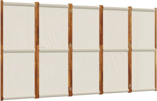 VidaXL Kamerscherm met 5 panelen, 350x180 cm, lichtgrijs