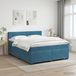Maison Exclusive - Lit boxspring avec matelas bleu foncé 160 x 200 cm velours