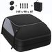 425 L Coffre de toit pliable imperméable Sac de toit Coffre à bagages Sac de rangement avec tapis antidérapant, tissu Oxford imperméable 1000D, noir