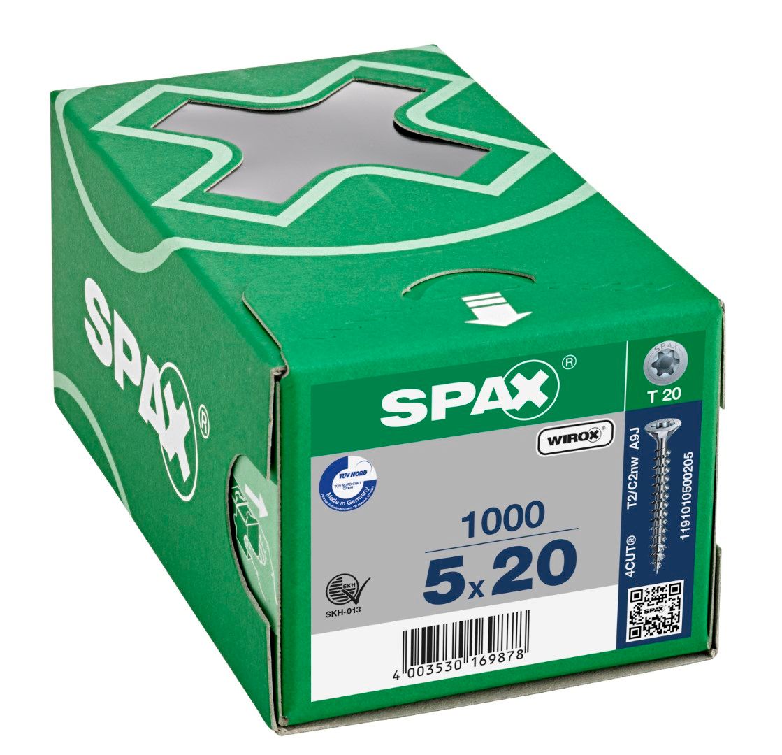 Spax Schroeven - 5 x 20 mm - TX-20 - 1000 stuks