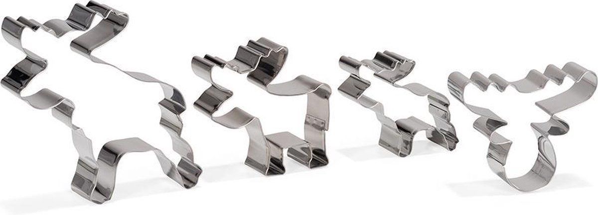 Patisse Uitsteekvormen Eland Rvs Zilver 4-delig