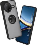 Techsuit Hoesje geschikt voor Xiaomi Poco F7 Pro - Glinth Back Cover met ring en magneet - Zwart