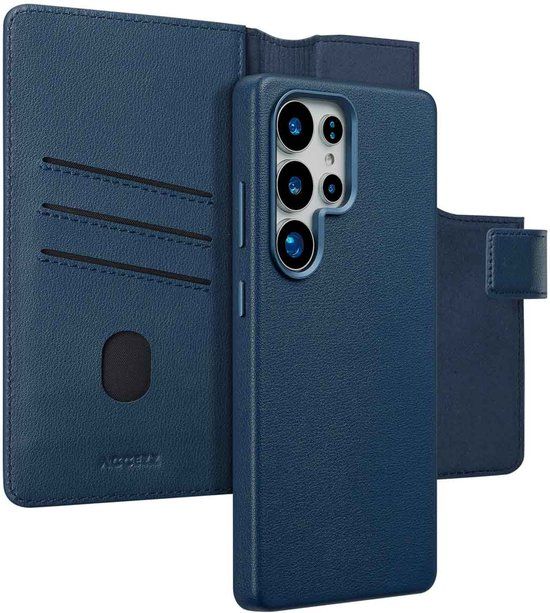 Accezz Leather Bookcase 2-in-1 met MagSafe voor de Samsung Galaxy S25 Ultra - Nightfall Blue