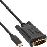 InLine® USB Display kabel, USB-C male naar VGA male, 2m