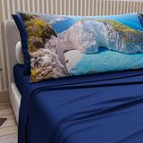PETTI ARTIGIANI ITALIANI Zante Maxi-katoenen beddengoedset met kussenslopen en hoeslaken, 180 x 200 cm, 100% Made in Italy, motief Zante Electric Blue