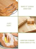 Ensemble de planches à découper en bambou sans marque avec gants anti-coupures