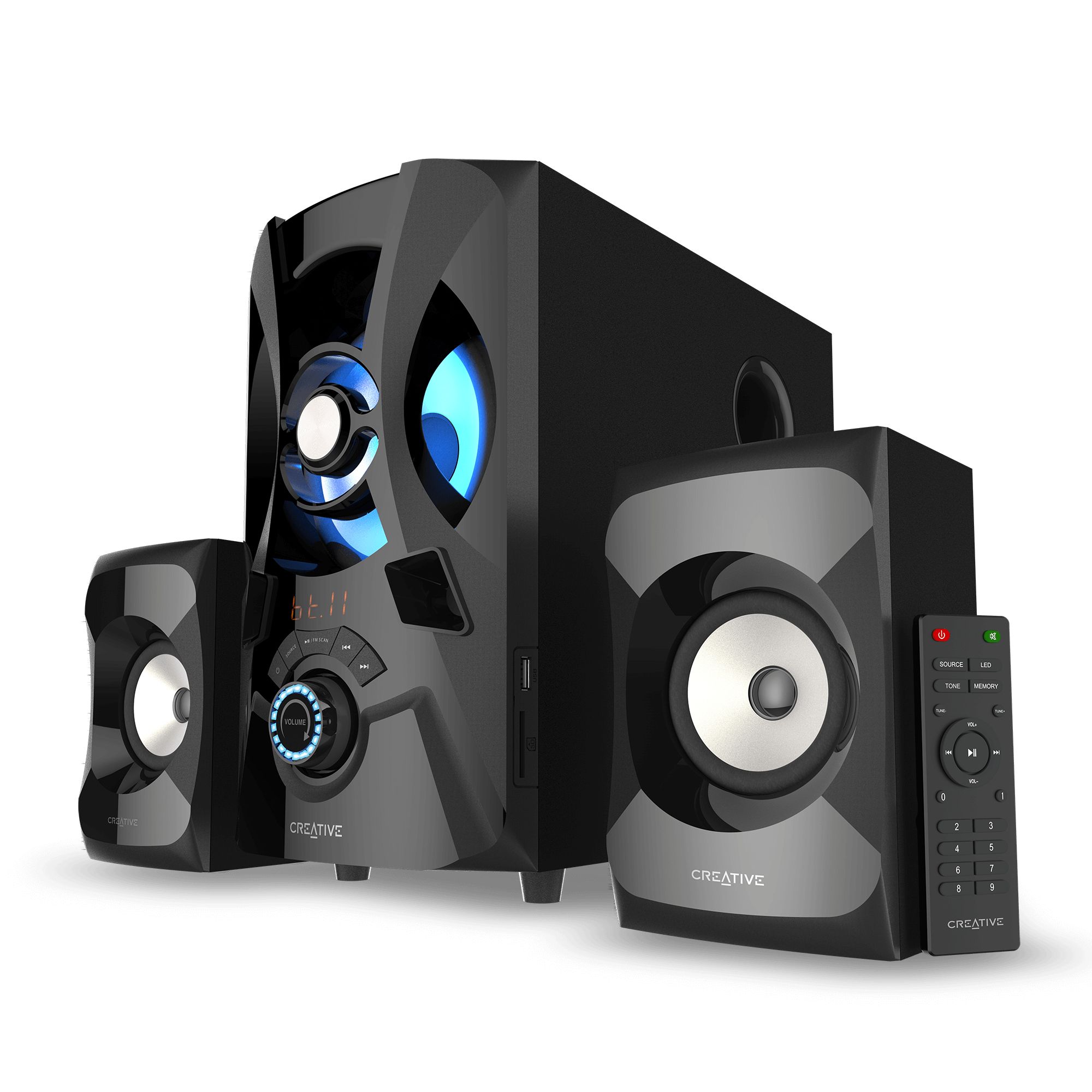 Creative SBS E2900 - 2.1 Speaker Set - 60W - Bluetooth - Black