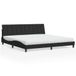 Maison Exclusive - Hanko lit avec matelas, noir, 200 x 200 cm, velours