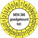 Merkloos / Sans marque Ricard Keuringsstickers NEN 360 Goedgekeurd tot 2027 | 50 stuks, Ø 35 mm | Buiten Geel