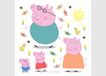 Peppa Pig Klassieke Muurstickers voor de Kinderkamer ADKS 3832