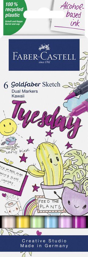 Faber-Castell Goldfaber Sketchmarker Kawaii Set - 6 Kleuren