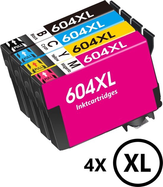 InktDL Compatible Epson 604 / 604XL inktcartridges - Multipack 4 Kleuren - Geschikt voor Epson Expression Home XP2200, XP3200, XP4200, WorkForce WF-2910DWF, WF-2930DWF, WF-2950DWF - Inktpatronen - cartridge - inkt