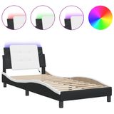 VidaXL Bedframe Zwart en Wit 90x190 cm