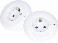 Bellatio Design LED Nachtlamp met lichtsensor - 2 stuks - 230V - kinderkamer - extra stopcontact - energiebesparend
