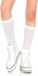 Leg Avenue Nylon Knee Highs - White