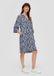 s.Oliver Viscose Blousejurk Dames Navy Gebloemd Lange Mouw V-hals 38