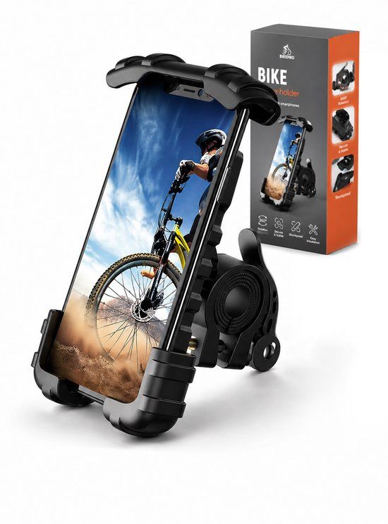 BikePro Universele Telefoonhouder Fiets - 360 graden Rotatie - GSM Houder - Geschikt voor Fiets, E-bike, Scooter, Motor