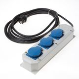 Hateha Verdeelblok 2p + a 3 delig 5 meter kabel