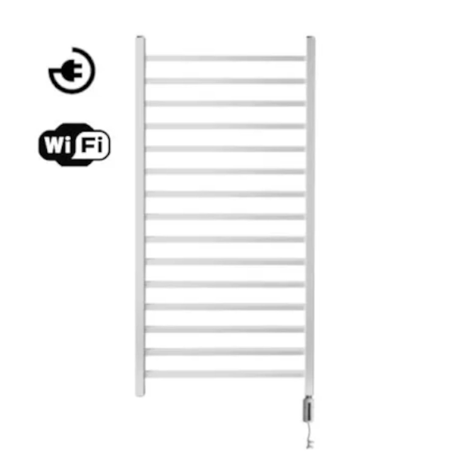 Sanicare Radiator sanicare qubic met wifi 126,4x60 cm wit met thermostaat zwart