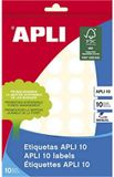 Apli Stickers Gomet Ø 19 mm Blanc Plastique 400 Pièces