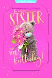 Me To You Tatty Teddy Special Sister Luxe 3D-kaart, 16 x 22 cm - Officiële Collectie