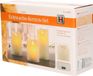 Merkloos 2 sets van 3 creme witte LED kaarsen/stompkaarsen