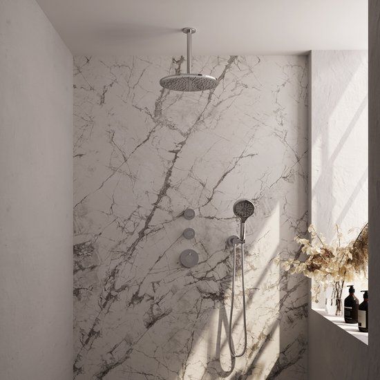 BRAUER Chrome Carving Thermostatische Inbouw Regendouche Set 12 - Chroom