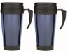 Merkloos / Sans marque Inspirion Gmbh Thermosbeker/warmhoudbeker Koffie To Go - 4x - Blauw/Zwart - 400 ml