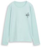 Tom Tailor - Chemise slim fit à manches longues et imprimé - Taille L - vert clair chiné