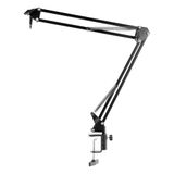 Plugger Studio Podcast Arm ophangbeugel verstelbare microfoon schaarstang microfoon scharnierarm zwart voor podcast streaming streaming gaming radio. 3/8 inch - 5/8 inch schroefadapter meegeleverd.