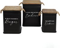 Urban Living "LOFT & METAL" Set van 3 Metalen Boxen