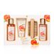 accentra badset, verzorgingsset ESSENTIAL BOTANICS - FRUITS in a gift box - douchegel - bubbelbad - bodylotion - nagelborstel - in perzikgeur
