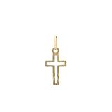 Lucardi Dames 9 karaat hanger kruis - Hanger - 9 Karaat - Goudkleurig