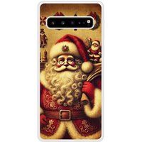 Samsung Galaxy S10 5G pere noel vintage bedrukt siliconen hoesje