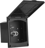 TRANKIELO® - Buitendouche Box met Inlaat- en Uitlaatpoort – Zwart, ABS, 13.80 cm