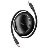 Baseus Free2Draw Mini USB-C naar USB-C 100W 1m intrekbare kabel zwart