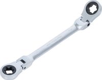 BGS technic BGS Dubbele ratelringsleutel - plooibaar - met E-profiel ringkoppen - E20 x E24
