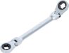 BGS technic BGS Dubbele ratelringsleutel - plooibaar - met E-profiel ringkoppen - E20 x E24