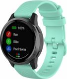 By Qubix Qubix - Sportband met motief - Turquoise - Geschikt voor Garmin Vivoactive 4 / 4L - 22mm