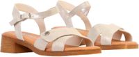 The Divine Factory Alénoa gouden leren sandalen met hak voor dames