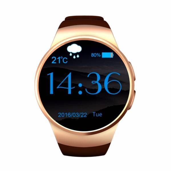 Stuff Certified KW18 Smartwatch Smartphone Horloge OLED Android iOS Goud
