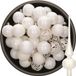 Decoris Bellatio Decorations Kerstballen - 37x stuks 6 cm kunststof - met glazen piek mat - wit