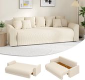 HOMCOM Slaapbank 230L x 95B x 73H cm Beige